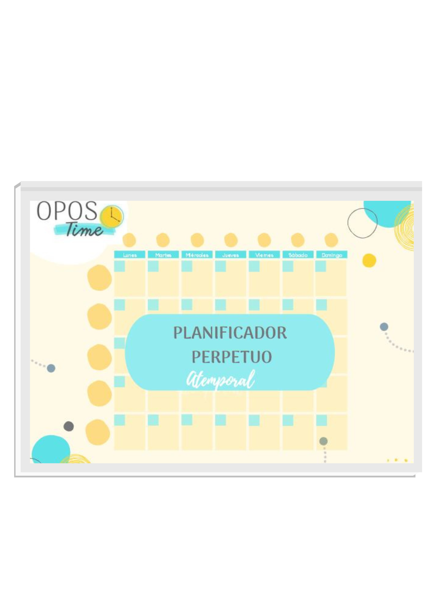 Planificador Perpetuo OposTime Mi cuaderno de oposiciones OposTime